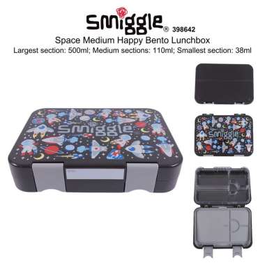 Smiggle Kotak Makan Lunch Box Bento Box Bekal Anak Space
