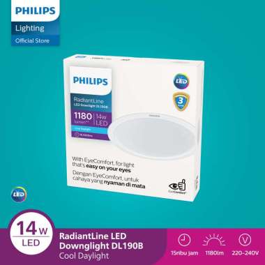 Lampu Philips Downlight Radiantline D150 14W 65K Putih