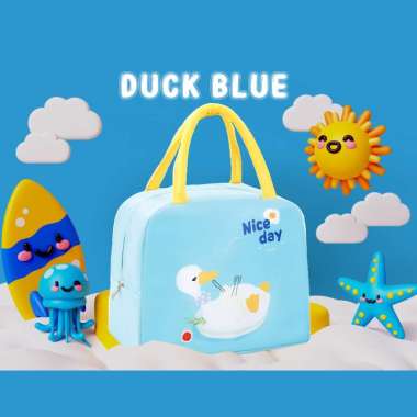 Goto Pikabo Lunch Bag Tas Bekal Makanan Tempat Makan Anak Sekolah DUCK BLUE