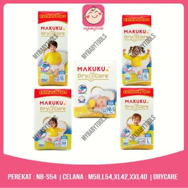 MAKUKU DRY CARE TAPE NB- S54 PANTS M48+10 L44+10 XL36+6 XXL34+6 POPOK DIAPERS = DRY NB-S54