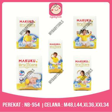 MAKUKU DRY CARE TAPE NB- S54 PANTS M48 L44 XL36 XXL34 POPOK DIAPERS = DRY M48