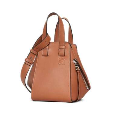 Loewe Compact Hammock Bag in Classic Calfskin Tan Brown
