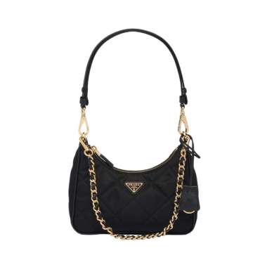Prada Re-Edition 1995 Chaîne Re-Nylon Mini Bag Black Black