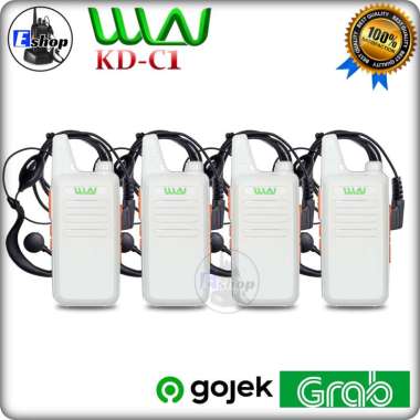 Walkie Talkie HT handy Talky RADIO WLN KD-C1 isi 4 pcs PUTIH