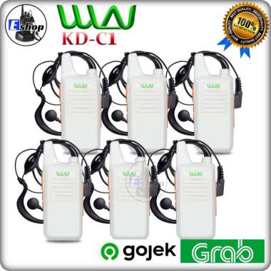 Walkie Talkie HT handy Talky RADIO WLN KD-C1 isi 6 pcs PUTIH