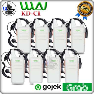 Walkie Talkie HT handy Talky RADIO WLN KD-C1 isi 8 pcs PUTIH