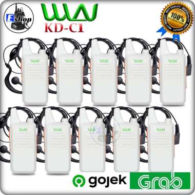 Walkie Talkie HT handy Talky RADIO WLN KD-C1 isi 10 pcs PUTIH