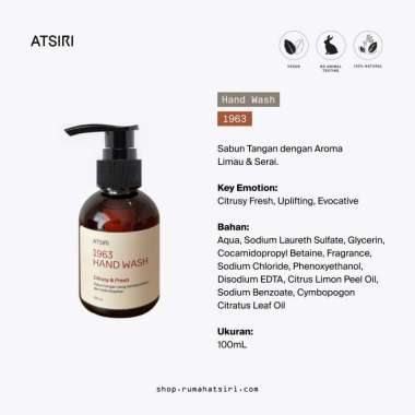 Rumah Atsiri Indonesia 1963 Hand Wash by Rumah Atsiri 100Ml