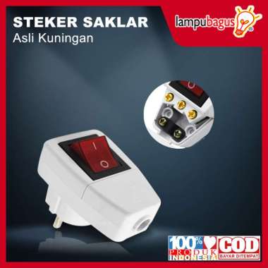 Steker Saklar Lampu On Off / Colokan Listrik On Off