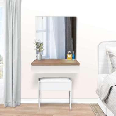 KIRANA Meja Rias Gantung Dressing Table Kayu Modern Minimalis Putih - Perth