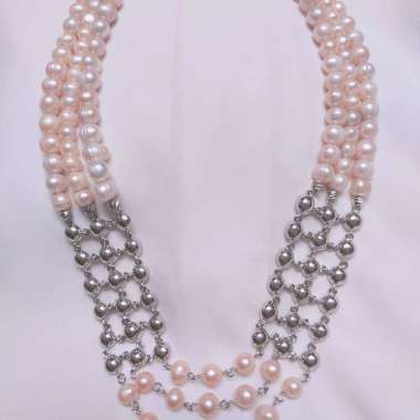 Kalung Mutiara Air Tawar Mutiara Lombok Mutiara Asli