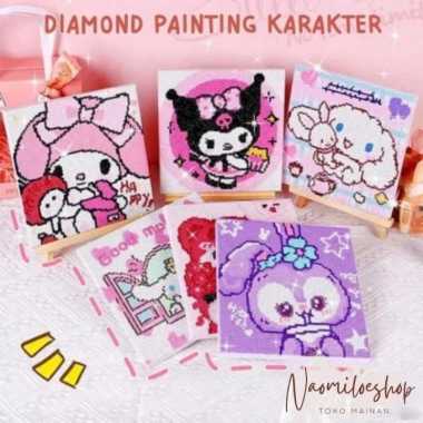 Mainan Edukasi Anak Sanrio mainan kurumi diamond painting DIY stiker sticker sparkle beads
