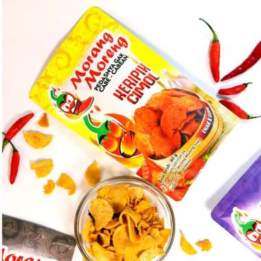 Keripik Cimol Kering Pedas Morang Moreng Snack - Level Gurih Pouch Original
