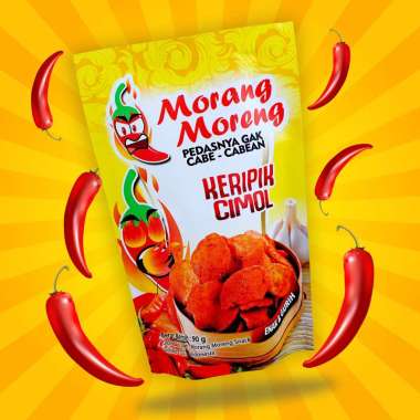 Keripik Cimol Kering Pedas Morang Moreng Snack - Level Pedas Pouch Balado