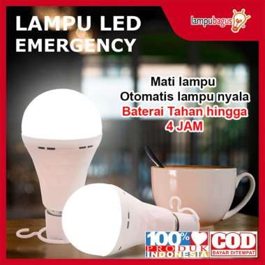 Lampu Led Emergency / Bohlam Emergency Led AC/DC Lampu Darurat 10 Watt