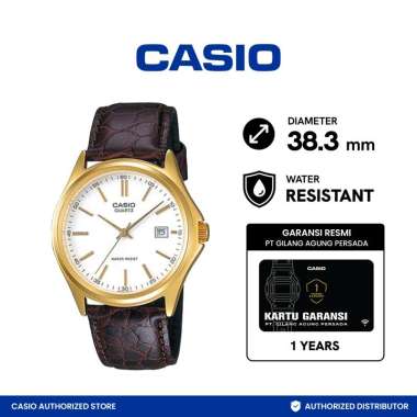 Casio MTP-1183Q-7ADF Casual Gold Brown Jam Tangan Pria Gold