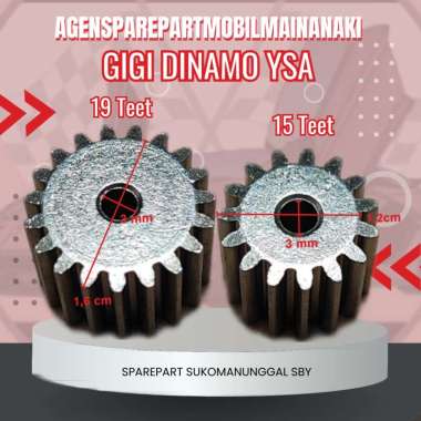 ⚡Ready⚡Gigi Dinamo YSA 021 15 Teet / 19 Teet Mobil Motor Mainan Aki 19Teeth