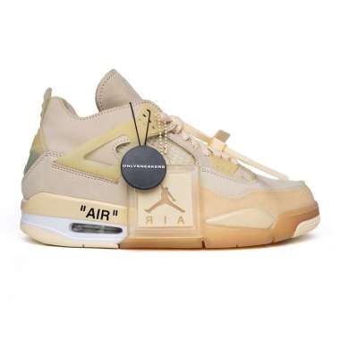 JORDAN 4 RETRO OFF WHITE SAIL W (100% AUTHENTIC) 42