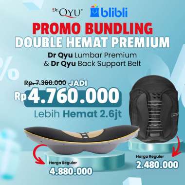 [PROMO BUNDLING] DR QYU LUMBAR PREMIUM + DR QYU BACK SUPPORT BELT Alat Terapi Syaraf Kejepit dan Kor