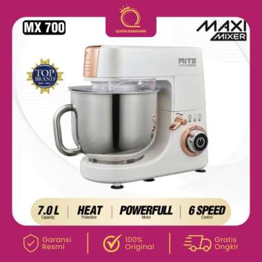 Mito Stand Mixer 7 Liter MX700 Maxi Mixer Pengaduk Adonan Kue hitam