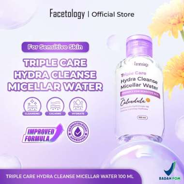 Triple Care Hydra Cleanse Micellar Water 100 ML Pembersih Wajah Sensitive Skin Pembersih Make Up Tan