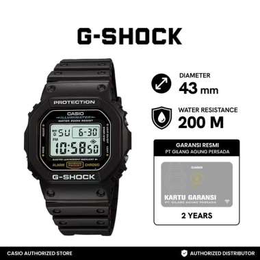 Casio G Shock DW-5600E-1VDF - Jam Tangan Pria - Resin -