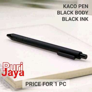 Kaco Pen Pure Pulpen Gel Ink Ballpoint Tube Green Classic Rocket Candy Kaco, Black Ink