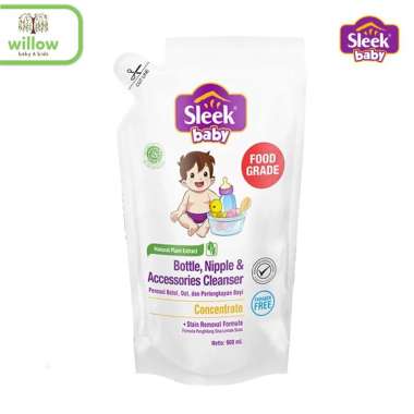 Sabun Cuci Botol - Sleek Bottle Nipple & Baby Accessories Cleanser Refill 900Ml