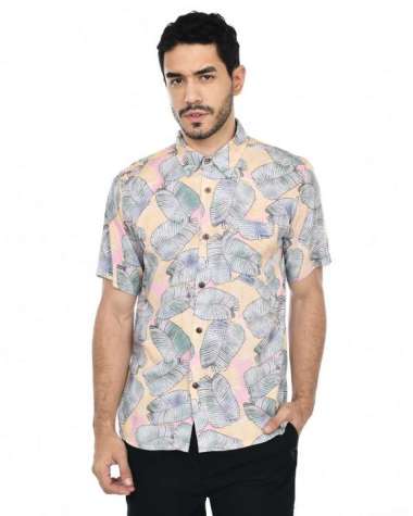 SUMMERREE KEMEJA HAWAII BALI MOTIF DAUN ASIPA - PINK SIZE M SD XXXL XXXL