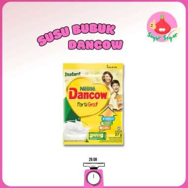 Sayur Segar - Dancow Susu Putih Instan/Instant Milk Sachet 26 gr 10pcs/Serenceng
