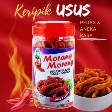 Keripik Usus Krispi Pedas Morang Moreng Snack - Level Extra Hot Toples BBQ