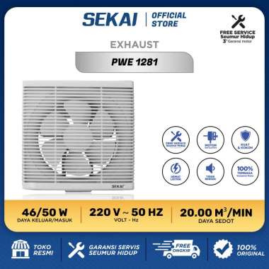 Sekai PWE 1281 Ventilasi Udara Kipas Angin