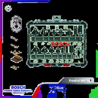 Mata Router Bosch Set 15 pcs Router Bit