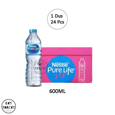 KHUSUS JNE TRUCK - Nestle Pure Life Air Mineral 600 ML [1 Box Isi 24 Pcs]