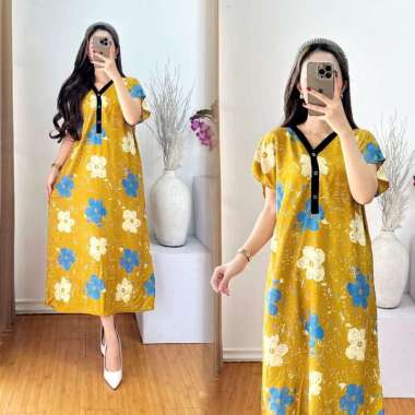 Longdress Veli meronah/dress kekinian terbaru daster ibu muda viral daster cantik bunga baju santai 