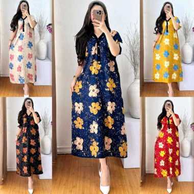 Longdress Veli meronah/dress kekinian terbaru daster ibu muda viral daster cantik bunga baju santai