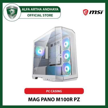 MSI MAG PANO M100R PZ PC Casing [With 4 Pre-install Fan] putih