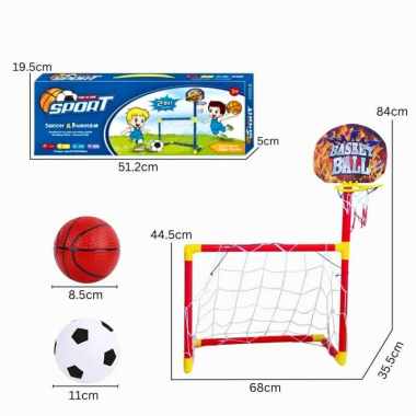 Mainan Anak Gawang Sepak Bola dan Ring Basket Sport 2in1 Besar Footbal basket Soccer & Football Gawa