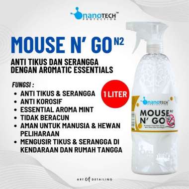 MOUSE N GO 1L - nanoTECH PROTECTION - RAT REPELLENT - PENGUSIR TIKUS MOBIL - PENGUSIR SERANGGA - PEN