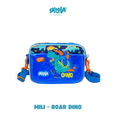 Skoola Tas Anak Perempuan Laki - Laki PAUD Remaja Selempang Unicorn Cat Dino - Mili ROAR DINO M