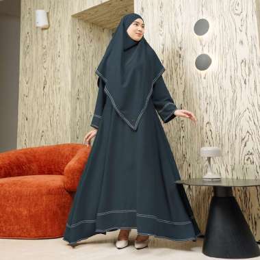 Lozy Hijab - Sadia Abaya Set (Gamis Umroh Haji Abaya Set Kerudung) Moonlight
