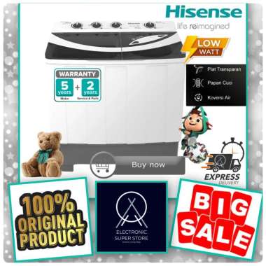 Hisense WSHS8013UB Mesin Cuci 2 Tabung