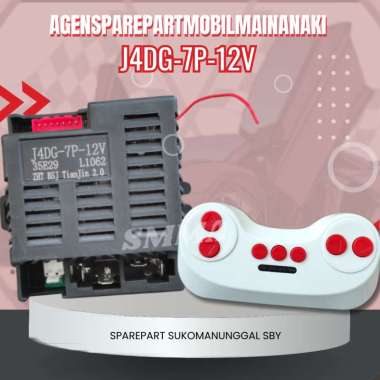 SMMA || RECEIVER+REMOTE CONTROL J4DG-7P-12V (MODUL PCB) PLIKO, PMB, WIM CYCLE MOBIL MAINAN AKI ANAK 
