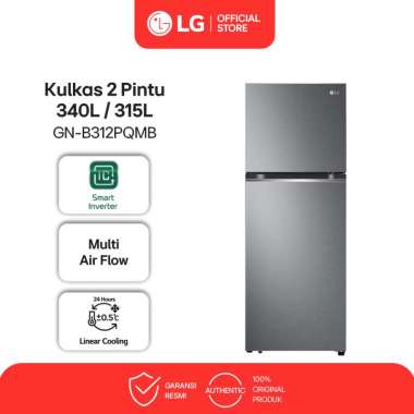 LG GN-B312PQMB Kulkas 2 Pintu 315L Dark Graphite Steel dengan Smart Inverter Compressor