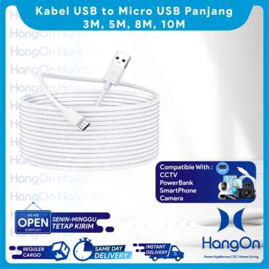 Kabel Power Micro USB for Smart Camera CCTV Outdoor Indoor IP Kamera 10 Meter