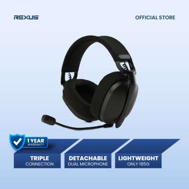 Rexus Daxa Sedna SL1 Headset Gaming Wireless - Triple Connection & Detachable Mic Putih