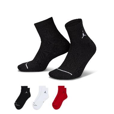 NIKE Unisex Basketball Jordan Everyday Crew Socks 3 pairs Kaos Kaki Pria /Wanita [DX9655-902] Multi-