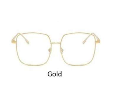KACAMATA WANITA VINTAGE BENING KACAMATA WANITA TRENDY KOREAN FASHION GOLD