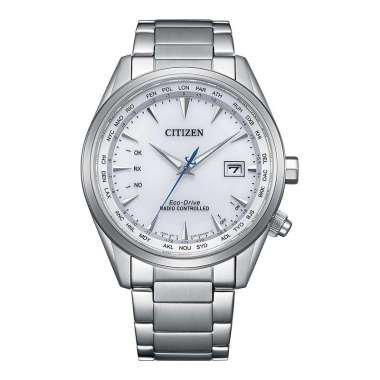 Jam Tangan Pria Citizen Eco-Drive CB0270-87A Radio Controlled White Dial Stainless Steel Strap