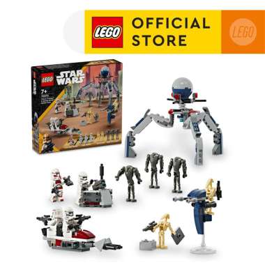 LEGO Star Wars 75372 Clone Trooper & Battle Droid Battle Pack (215 Pieces), Toys, Mainan Anak Laki L